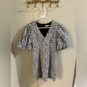 Floral Puff Sleeve Mini Dress